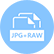 照片格式：JPEG+RAW