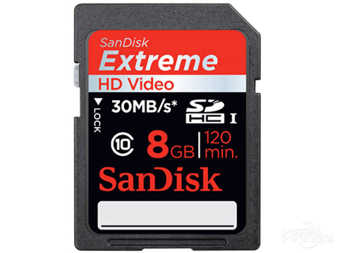 闪迪至尊极速(Extreme HD Video SDHC)卡 8G