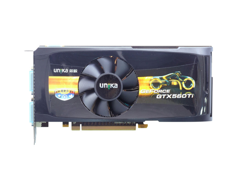 双敏无极2 GTX560TI DDR5黄金版 正面