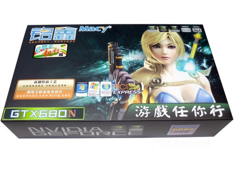 铭鑫视界风GTX680N-2GBD5靓彩版