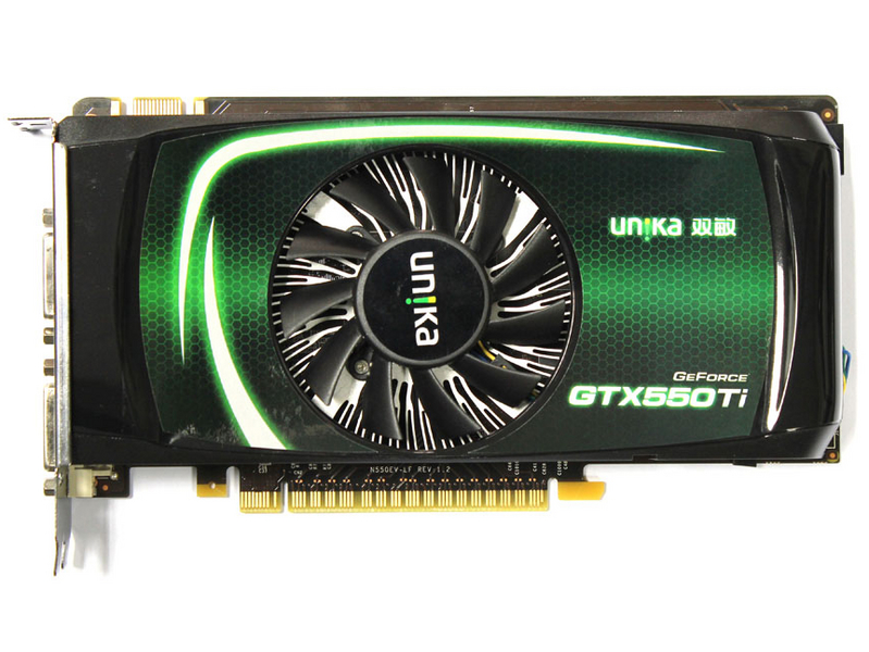 双敏速配2 GTX550Ti DDR5 大牛限量版正面