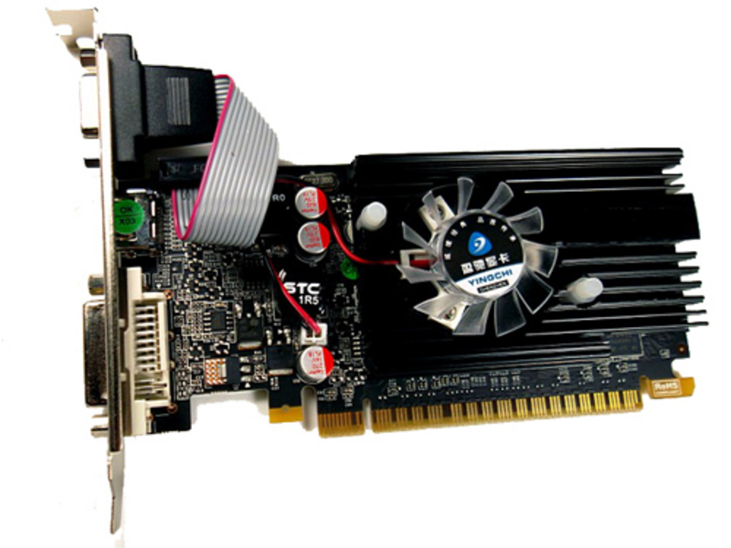盈驰GT520 1G DDR3高清版 正面