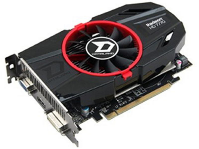 迪兰HD7750网吧版1G正面