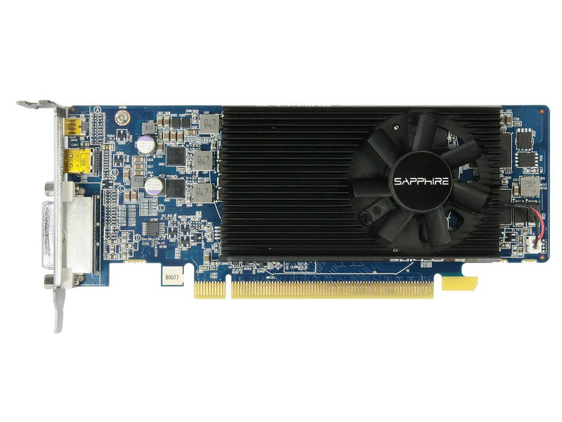 蓝宝石HD7750 1G GDDR5海外版LP正面