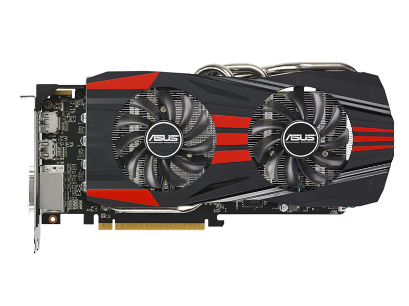 华硕冰骑士 R9 280X DirectCU II  正面