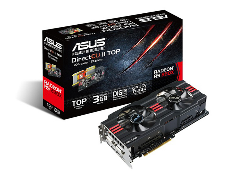 华硕圣骑士 R9 280X DirectCU II TOP V2