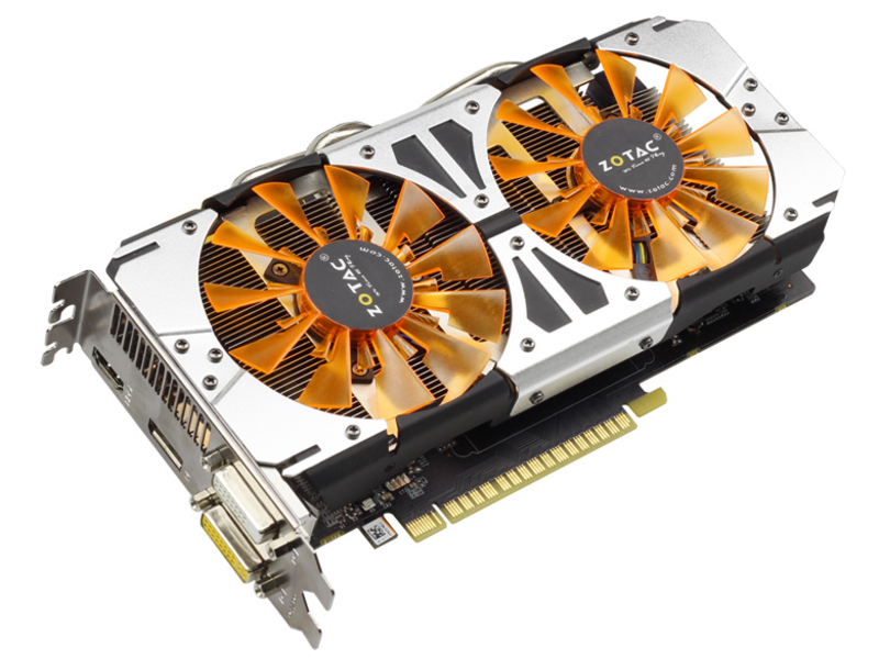 索泰GTX750Ti-2GD5霹雳Plus HA45度正面