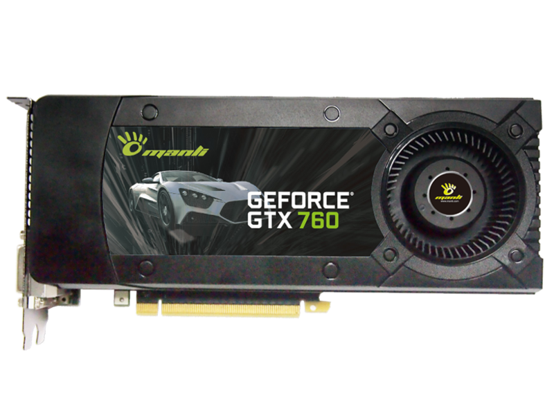 万丽本尊GTX760 2GB D5 正面