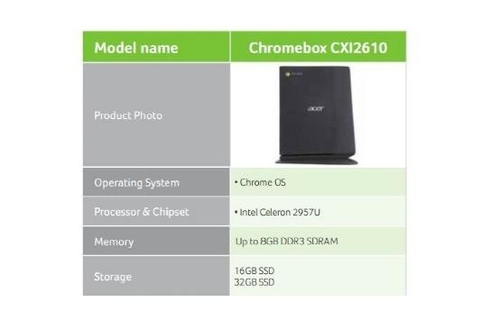 宏碁Chromebox CXI2610