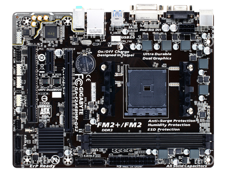 支持双bios技术 技嘉f2a68hm-ds2售499元-太平洋电脑网