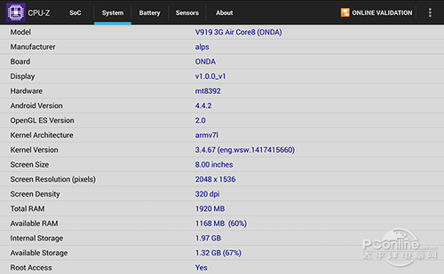 昂达V919 3G Air八核(32GB)