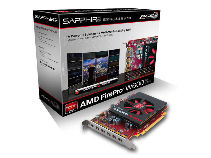 蓝宝石AMD FirePro™ W600 正面