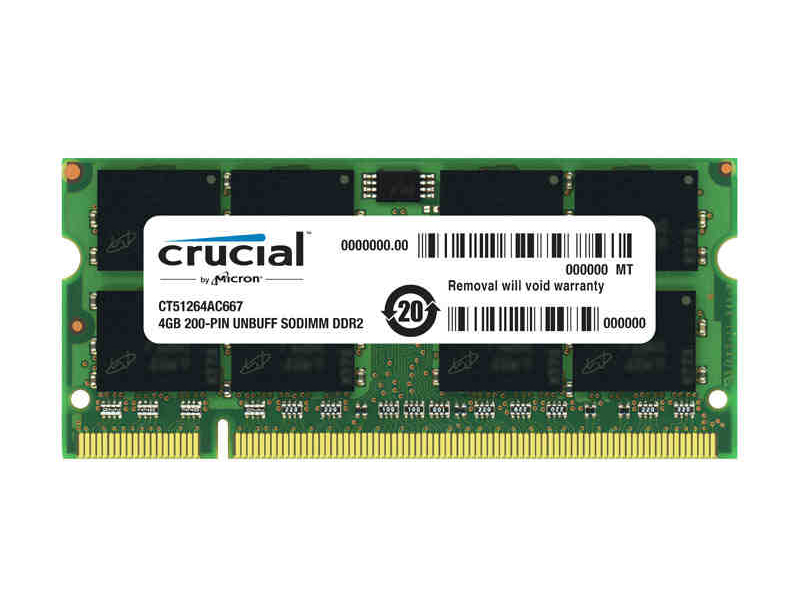 Crucial英睿达 DDR2 667 4GB 笔记本内存条 PC2-5300 图片