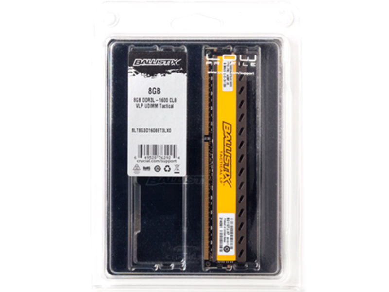 Crucial英睿达镁光 Ballistix铂胜智能版黄马甲 DDR3 1600 8G