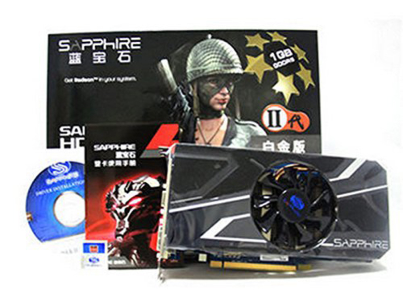 蓝宝石HD7770 1G GDDR5白金版II代 正面