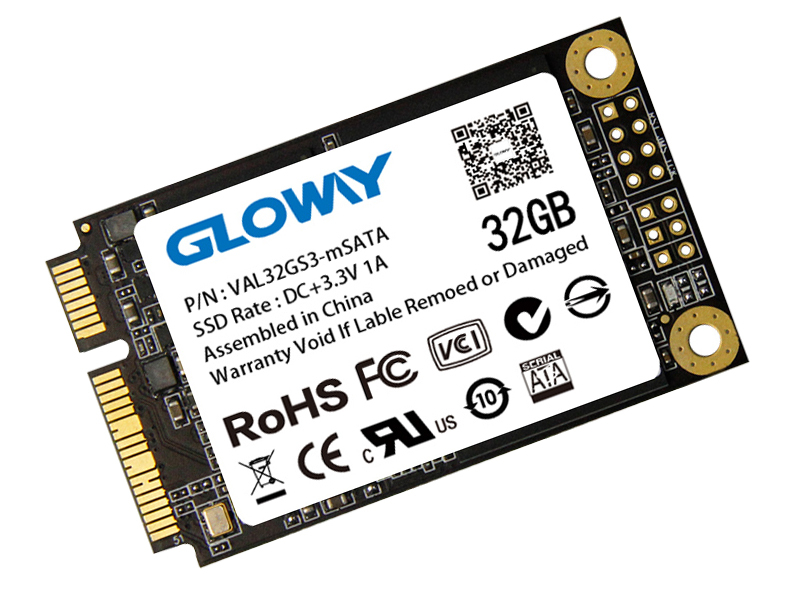 光威骁将系列 MSATA3 32G SSD45度正面