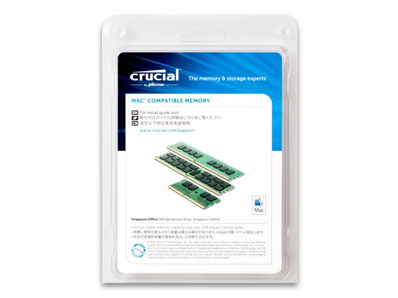 Crucial英睿达 DDR3 8GB*2 1600 Mac笔记本内存条 PC3-12800 效果图