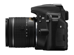尼康D3400（配AF-P DX 尼克尔 18-55mm镜头）侧视