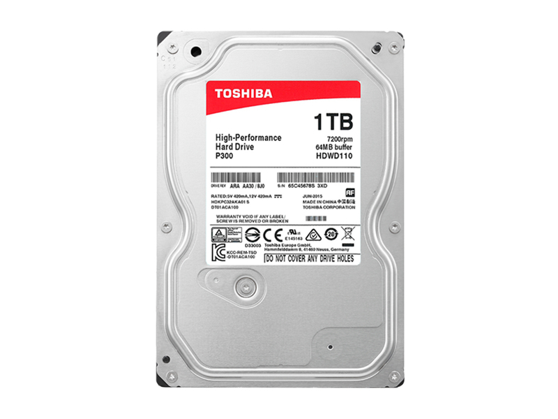 东芝P300 1TB 64M SATA3 硬盘(HDWD110)