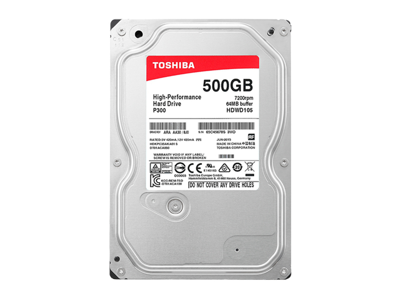 硬盤 東芝硬盤 > 東芝p300系列 500g sata3 64m 參考價￥289