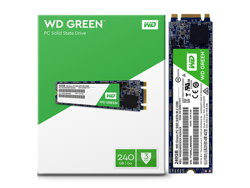 西部数据WD GREEN 240GB M.2 SSD