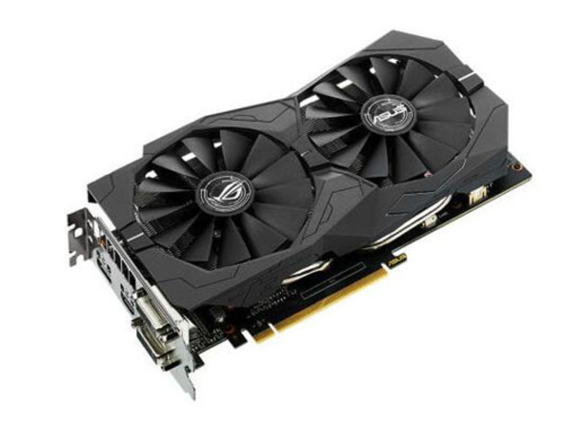 华硕STRIX-GTX1050TI-O4G-GAMING45度正面