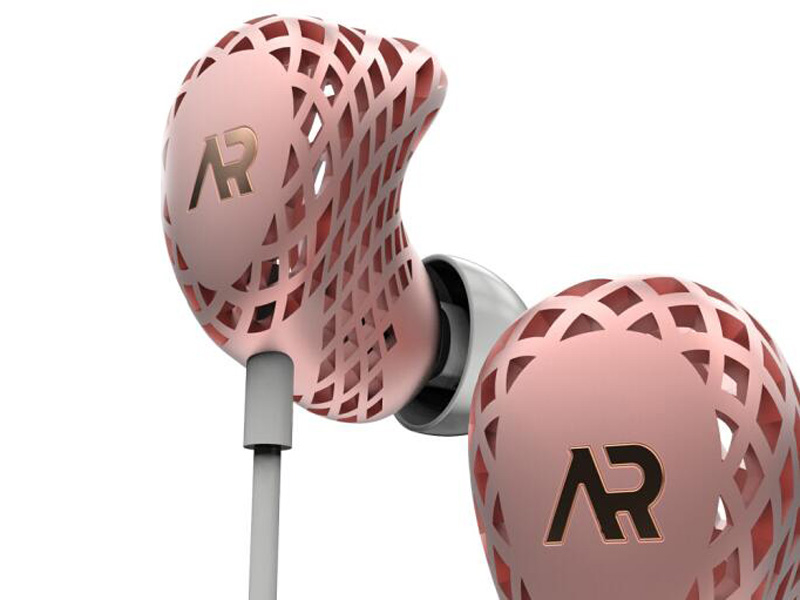 黑格 AR安然线控耳机(玫瑰红色)喇叭局部