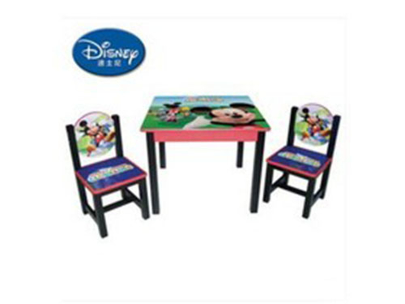 Disney迪士尼酷漫居儿童卡通米奇一桌二椅 前视