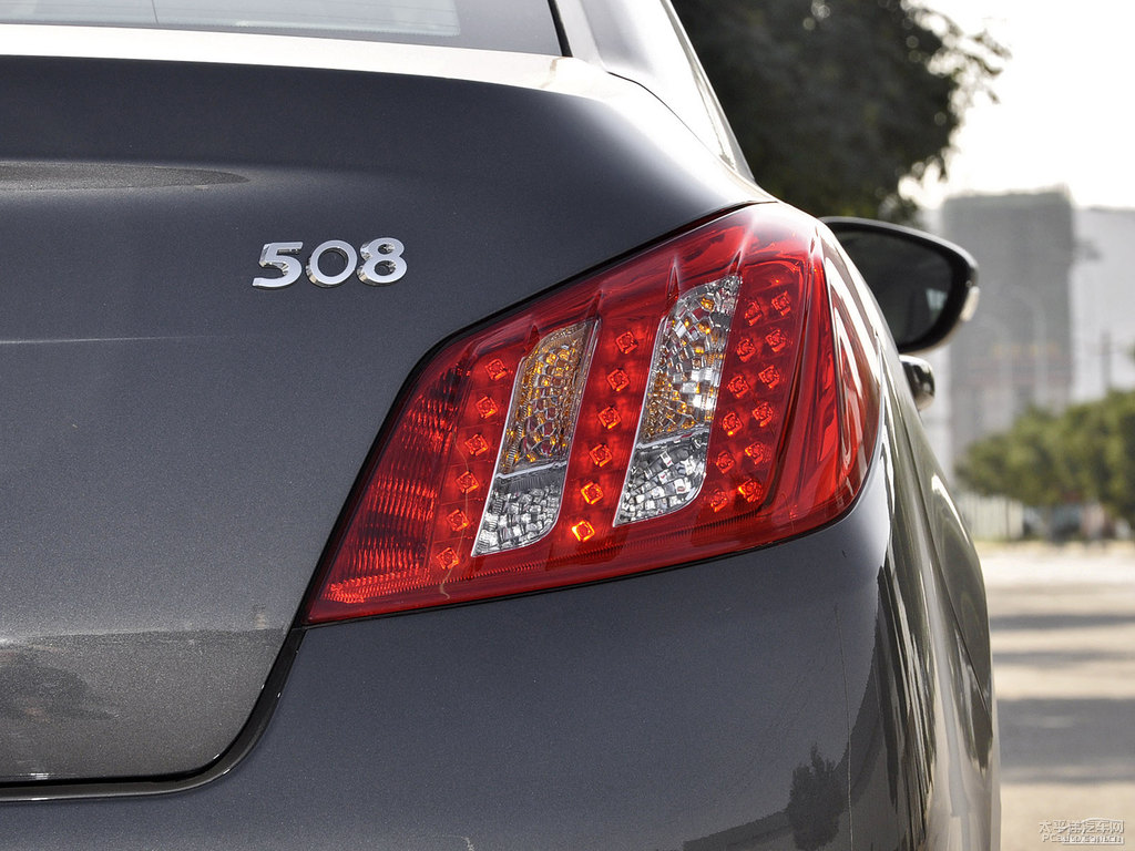 鎢金灰標(biāo)致508車尾外觀圖片