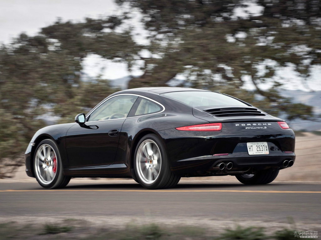 純黑保時(shí)捷911整車外觀外觀圖片