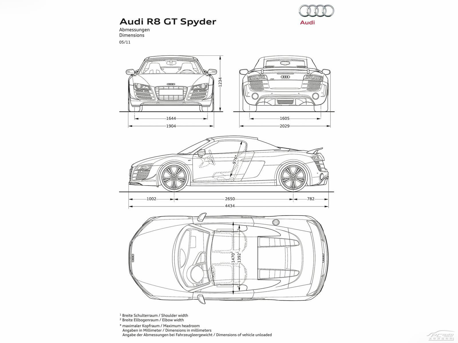 奥迪r8 2012款 gt spyder