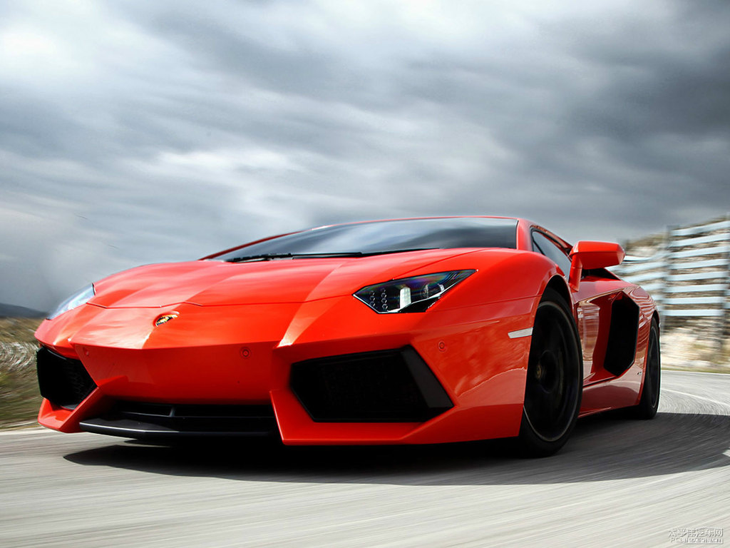 橙色Aventador整車外觀外觀圖片