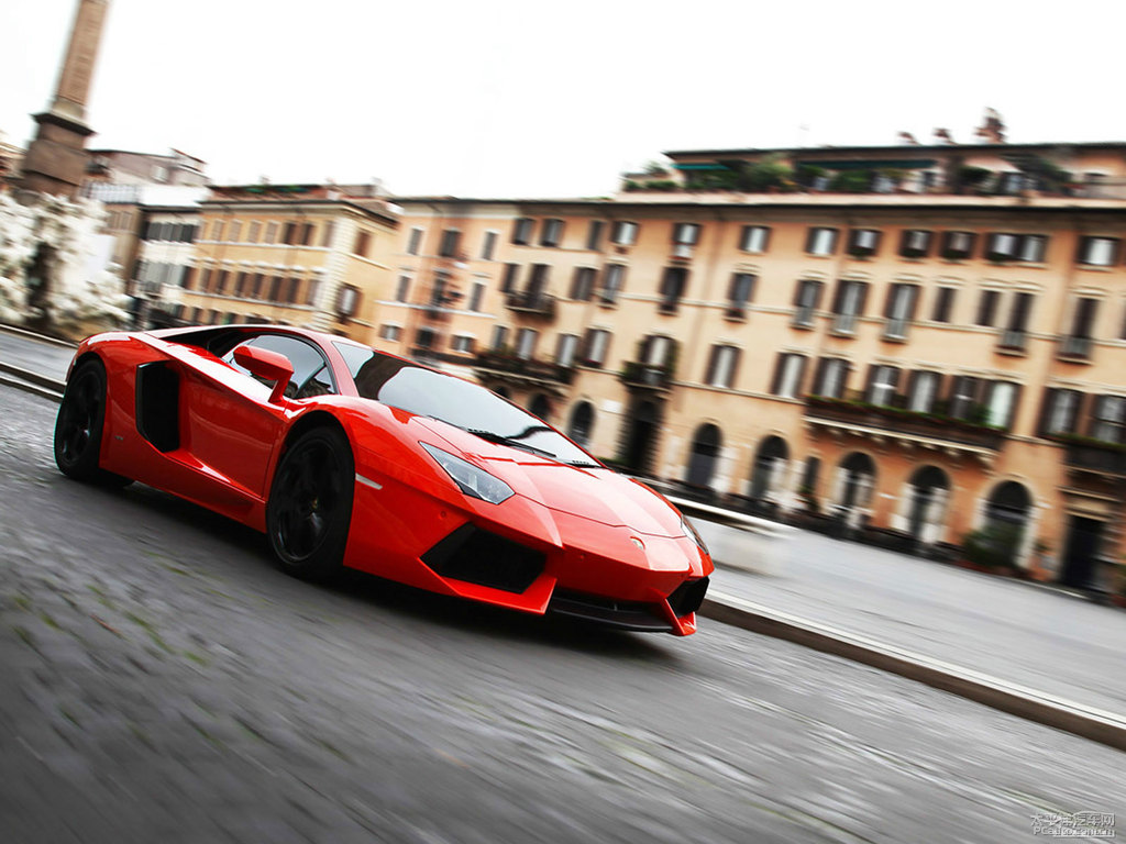 橙色Aventador整車外觀外觀圖片
