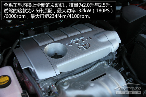 0升6zr-fe發動機取代原有的1az-fe,而2.5升5ar-fe則取代原有的2.