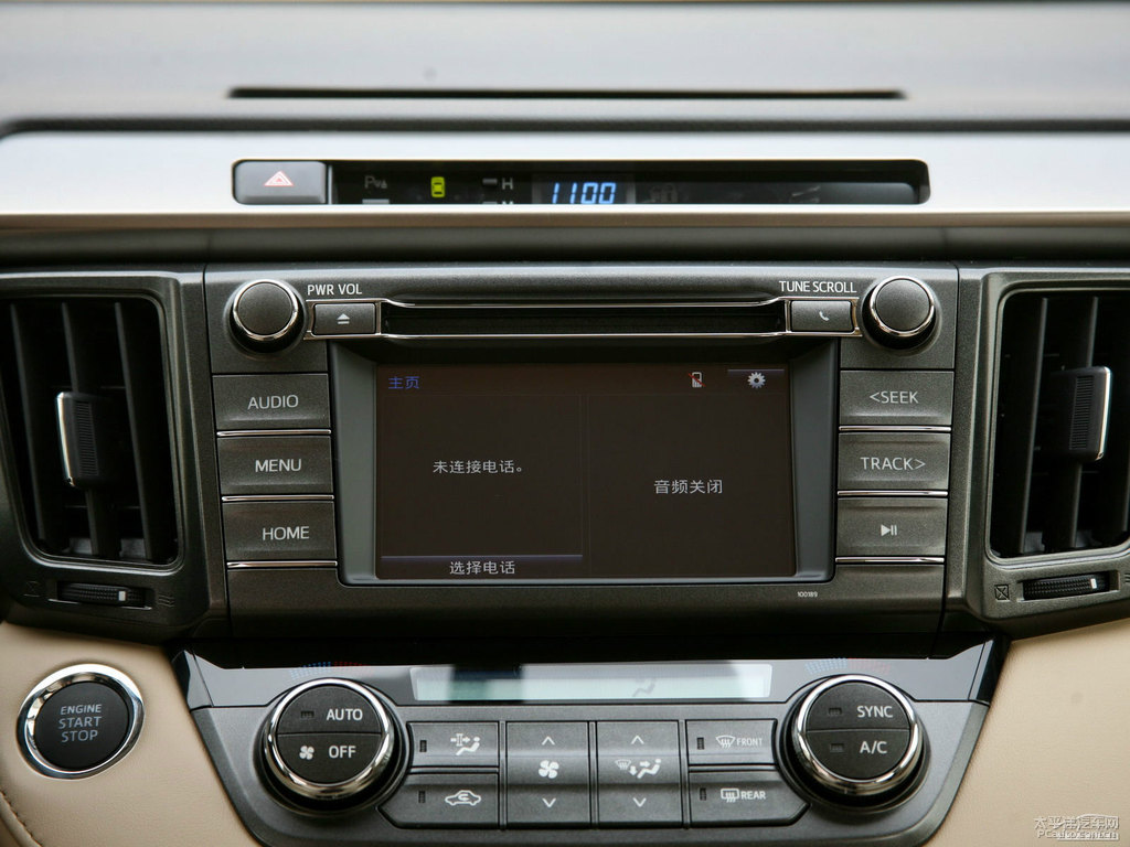 橙色RAV4榮放中控內(nèi)飾圖片
