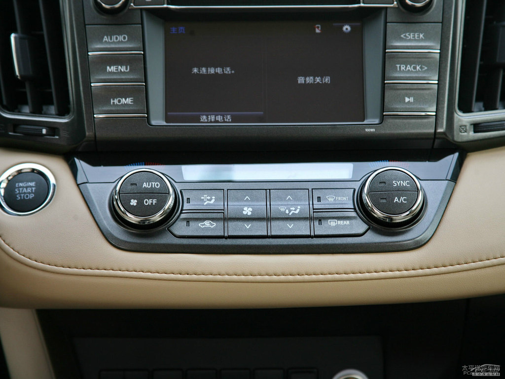 橙色RAV4榮放中控內(nèi)飾圖片