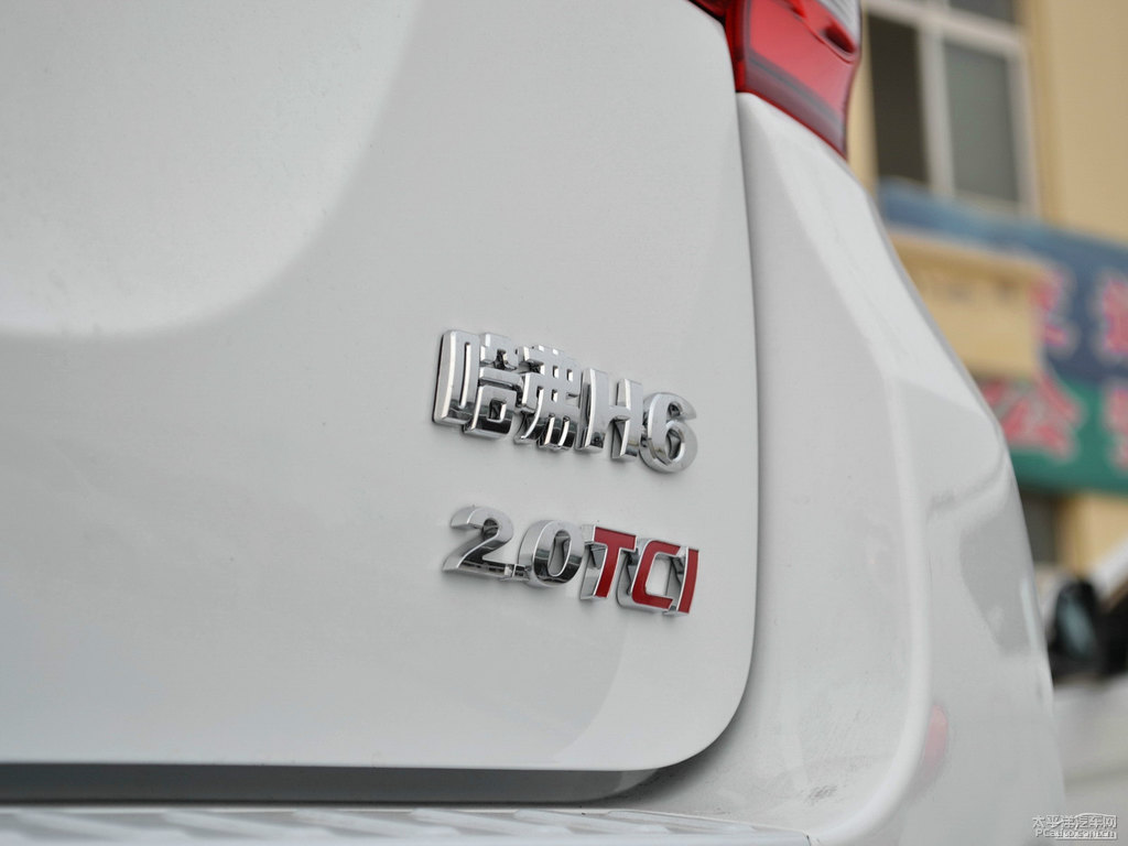 簡(jiǎn)約白哈弗H6車尾外觀圖片
