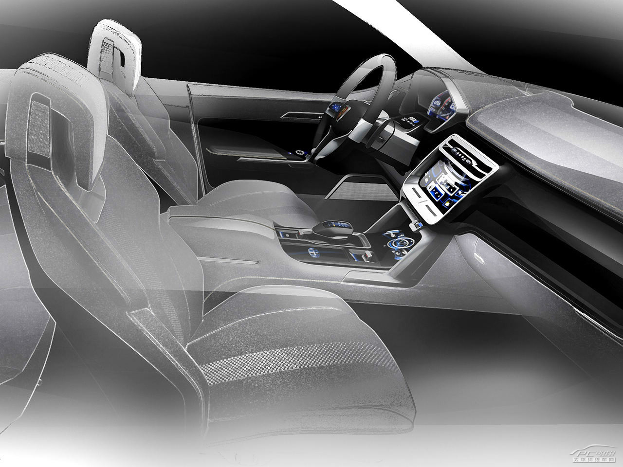 榮威W5概念車內(nèi)飾高清大圖