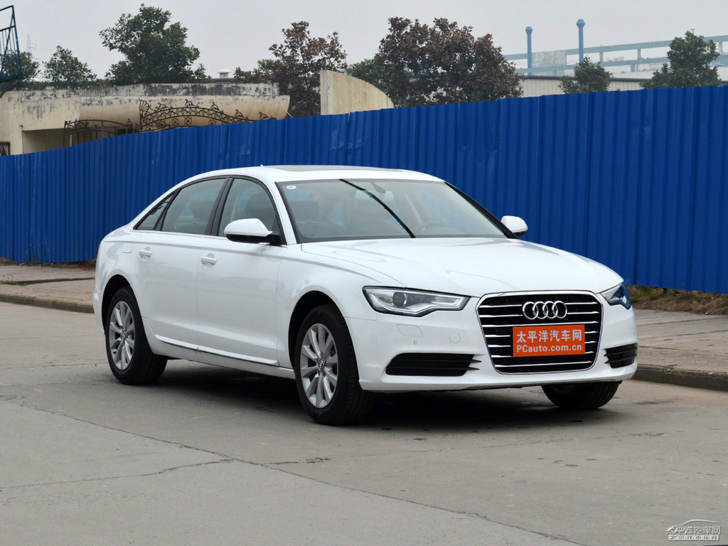 朱鷺白奧迪A6L整車外觀外觀圖片
