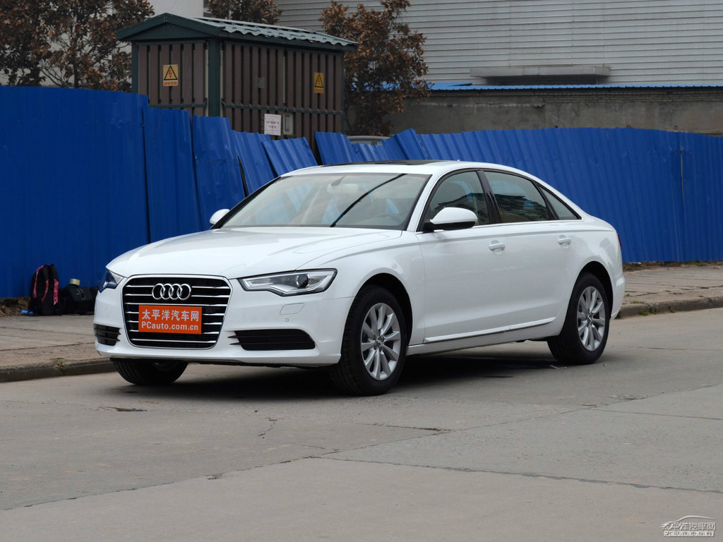 朱鷺白奧迪A6L整車外觀外觀圖片
