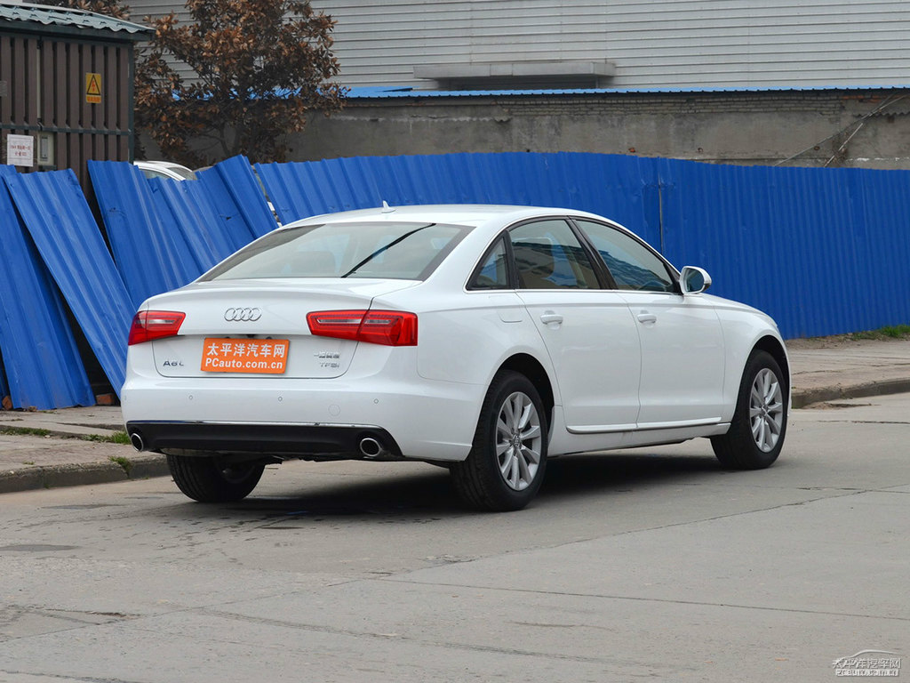 朱鷺白奧迪A6L整車外觀外觀圖片