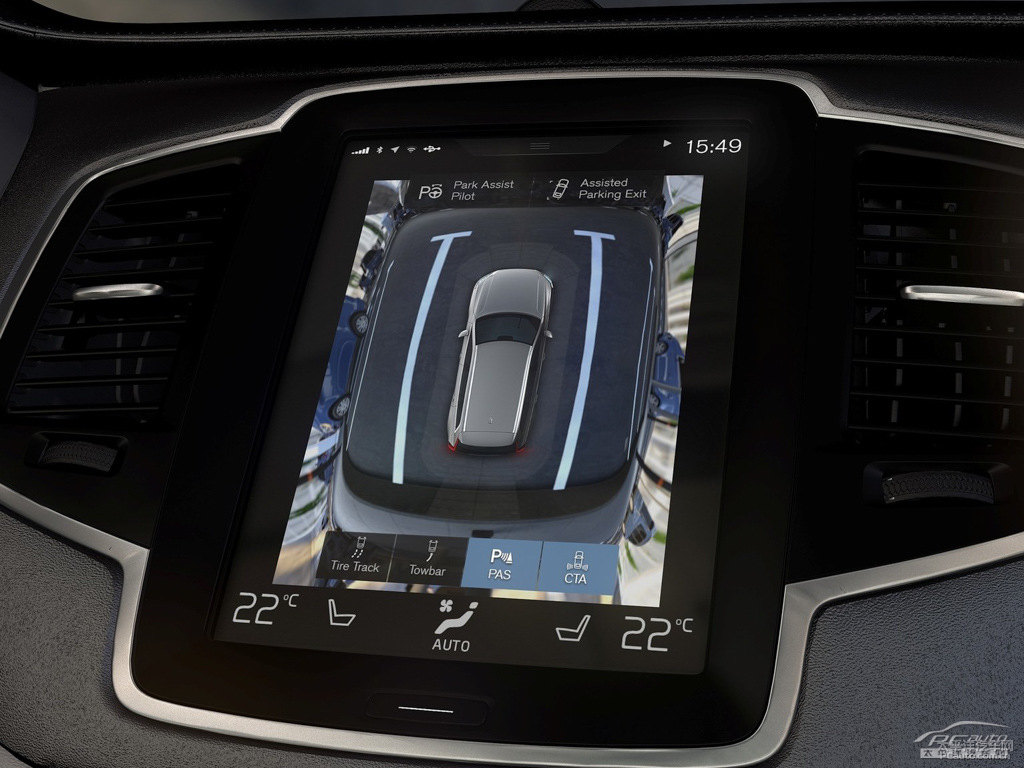 瑪瑙黑沃爾沃XC90中控內(nèi)飾圖片