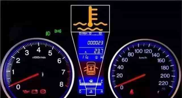 汽车冷却液报警标志图片