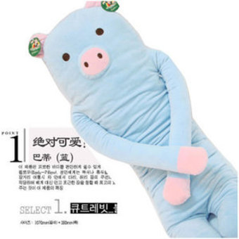 飘飘龙毛绒玩具 猪 抱枕(蓝猪) 1m