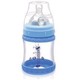 贝儿欣4安士宽口径玻璃奶瓶连温感保护环(粉蓝)