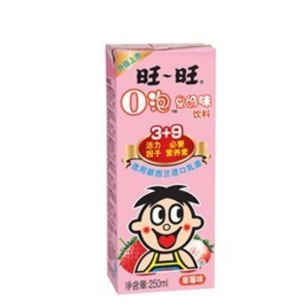 旺旺0泡果奶250ml(草莓味)
