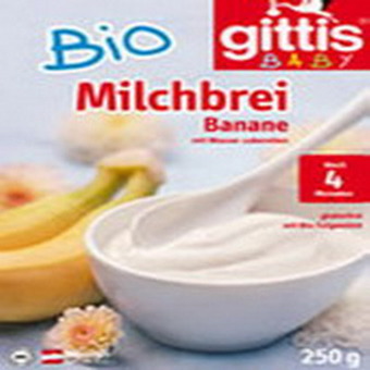 吉特士（GITTIS）欧盟有机牛奶香蕉味米糊