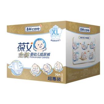 葆艾金装婴幼儿纸尿裤XL70片（超惠装）