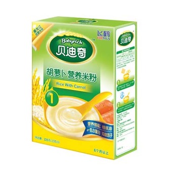 飞鹤贝迪奇胡萝卜营养米粉1段225g