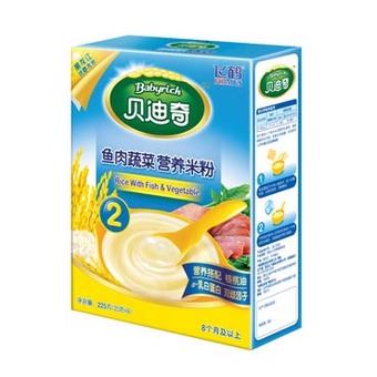 飞鹤贝迪奇鱼肉蔬菜营养米粉2段225g